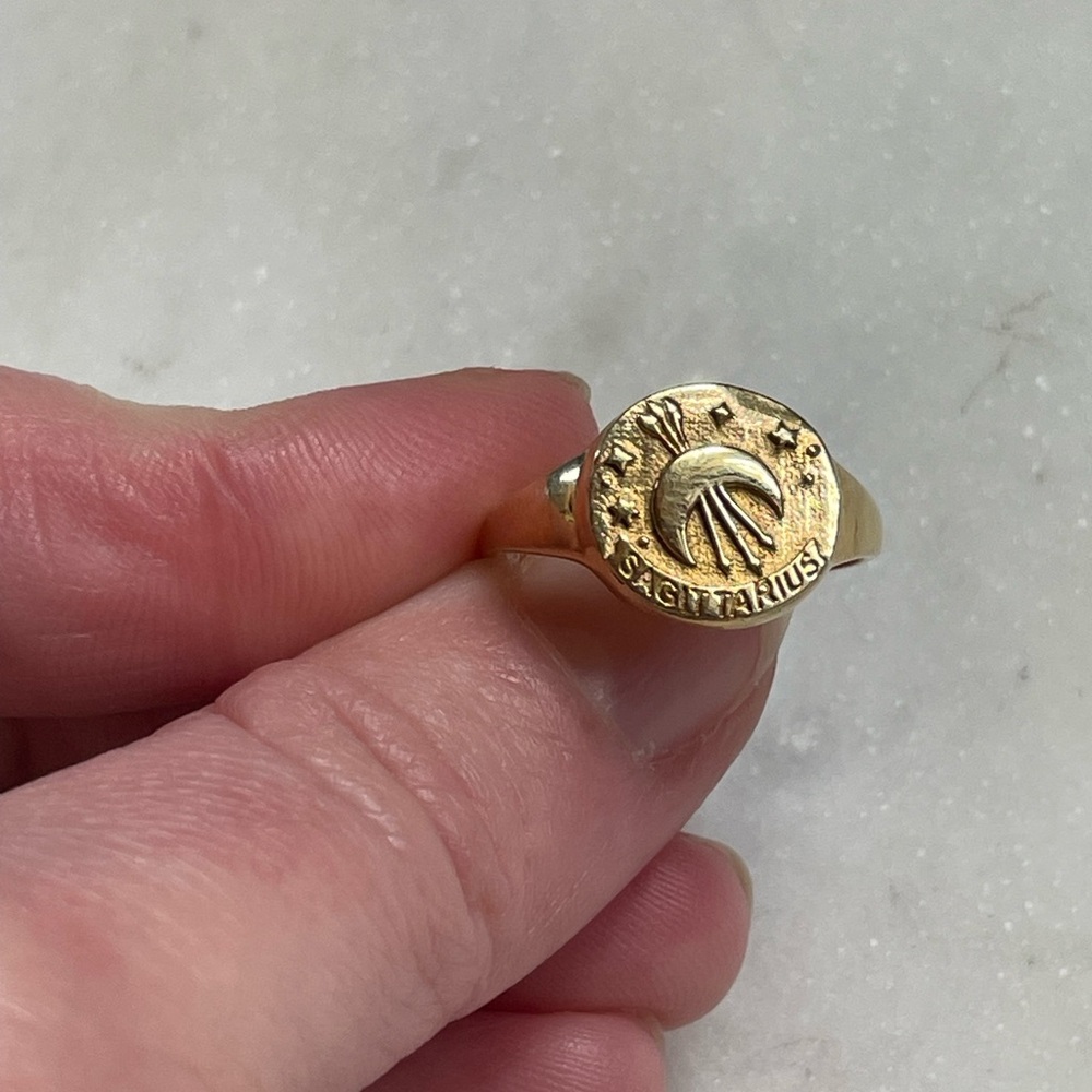 Spell | Gold Sagittarius Stargazer Zodiac Ring | 8 - Picture 10 of 13